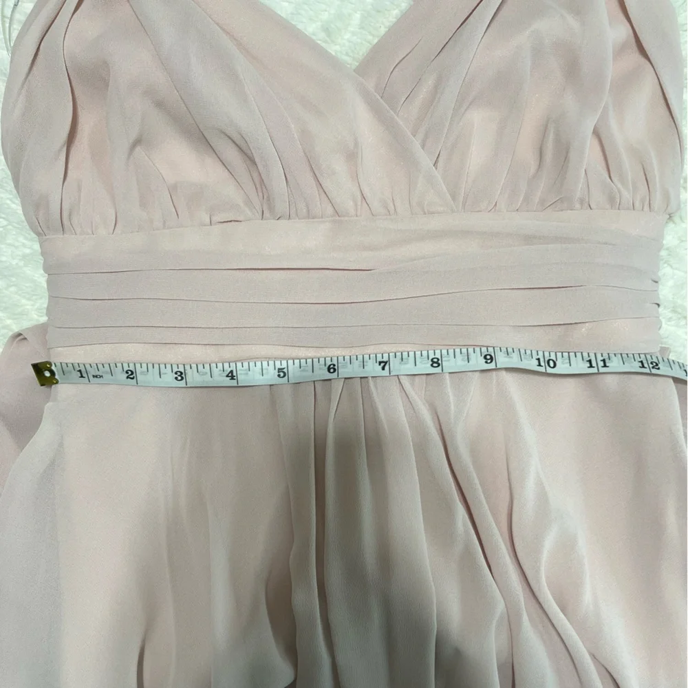 Lulus Carte Blanche Blush Pink Maxi Dress Rope Strap Formal Bridesmaid S - Picture 15 of 15